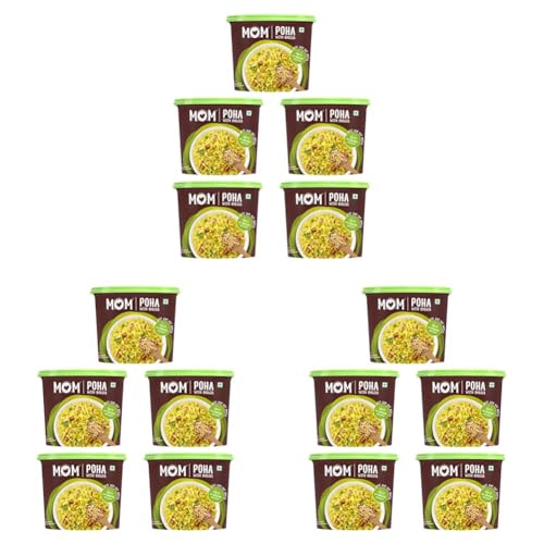 Image of MOM - Meal of the Moment, Poha with Bhujia, 80g (Pack of 15) - Ready to Eat | Instant Food | No Added Preservatives