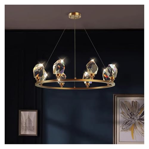 Lustre salon moderne 8 têtes télécommandé pour éclairage intérieur de plafond - 3