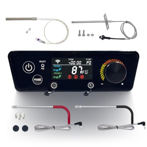 Advanced WiFi PID Trapezoid Control Kit (AC03P7) for Pit Boss Lexington Classic Austin XL Matte Black (Excludes Onyx/Tailgater) | Full Set with WiFi Controller Igniter RTD Probe & 2 Meat Probes