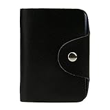 Bao Core FakeFace Fashion Soft Credit Business ID Card Holder Case Purse Pocket Wallet Coin Pouch Cash Organizer 26 Slot, #3 Black, 26 Slots