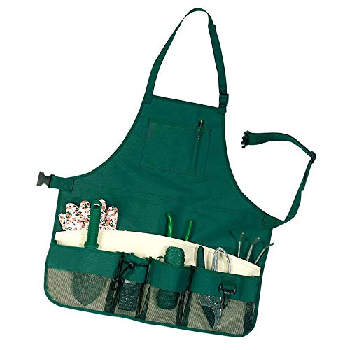 Syooy Garden Apron For Women Tool Apron With Pockets Adjustable Heavy Duty Work Apron For Gardening Woodworkers Carpentry Baking Household Cleaning Lawn Care #TOP6