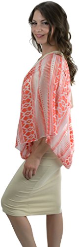 ToBeInStyle Women's Tribal Print Burnout Infinity Scarf4