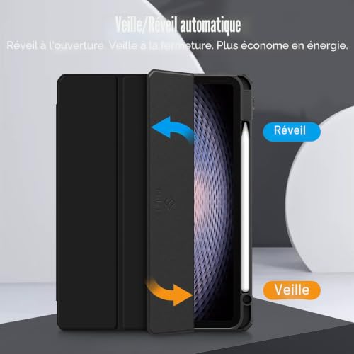 Coque iPad Pro 11 4e 3e 2e 1e génération étui antichoc transparent noir - 3