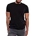 Kenneth Cole REACTION Mens T-Shirt Pack of 3 - UPF 50+ Cotton/Spandex Jersey Slim Fit Black T Shirts for Men (Black, Large)
