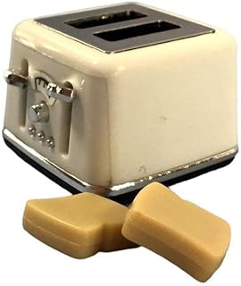 Melody Jane Dolls Houses Dollhouse White Retro 2 Slice Toaster Modern 1:12 Kitchen Appliance Accessory