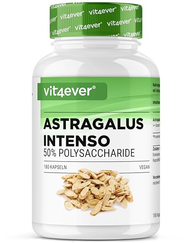 vit4ever Astragalus - 180 Kapseln - 1400 mg Extrakt - 50% Polysaccharide