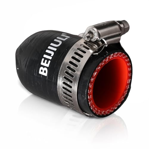 BEIJIULI 4-Ply Reinforced Silicone Hose Cap with Clamp,1-1/16