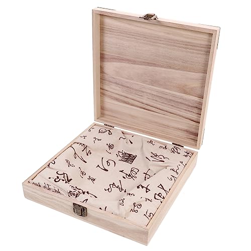 Ciieeo 1PC Tea Cake Storage Box Elegant Flip Type Design Multi Purpose Tea Box Natural Solid Material Chic Home Organizer