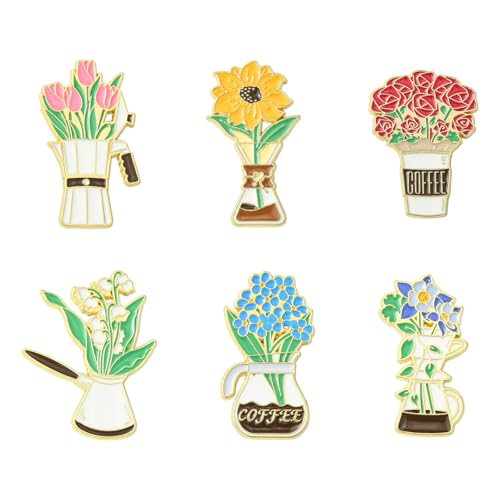 Image of Airssory Mixed Styles Bee Flower Tarot Ribbon Travel Theme Alloy Brooches Pins for DIY Clothes Backpack Hats Jackets Craft