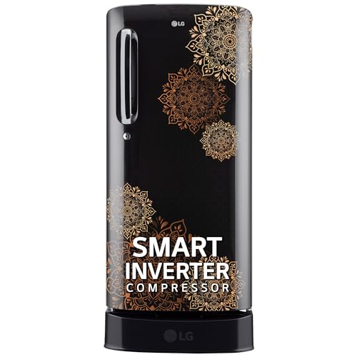 Image of LG 185 L 5 Star Inverter Direct-Cool Single Door Refrigerator (GL-D201AERU, Ebony Regal, Base stand with drawer)