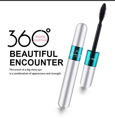 2 in 1 4D Silk Fiber Lashes 5x Longer Waterproof Mascara, No Clumping Long-lasting Black Mascara - Image 8