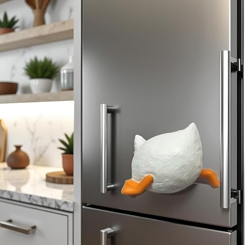 Imán Decorativo de Resina en Forma de Cola de Pato Blanco miniatura 5