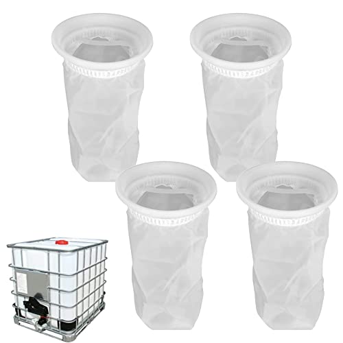 Sqxaldm - Lot de 4 Filtres IBC Convient pour Réservoirs d'eau de Pluie et Bancs Filtrants Filtration Fine de Liquides Filtre Industriel de Rechange IBC Réutilisable Nylon de Haute Qualité - -6%