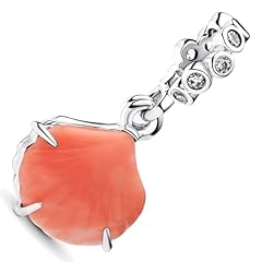 Coral-colored Shell Double Dangle Charm 1695