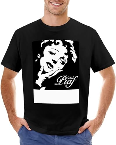 Photo de Edith Piaf T-Shirt Quick Drying t-Shirt Graphic t Shirts Animal Print Shirt for Mens Men Clothes Size S