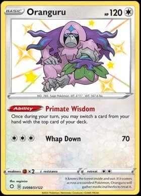 Pokemon - Oranguru SV098/SV122 - Shining Fates - Shiny Vault - Card
