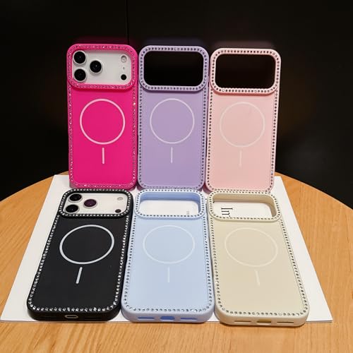 Coque magnétique iPhone 12 rose paillettes protection gel souple - 7