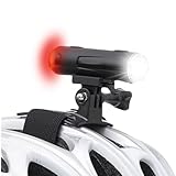 Helm Licht, IP66 Wasserdicht Warnlicht, Dual-Lichter vorne und hinten, 5 Blinklichtmodi Helmhalterung Licht Wiederaufladbare Helmleuchte Scheinwerfer Sicherheitswarnleuchten Geeignet für Nachtfahrten