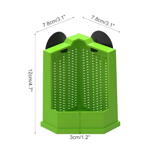 Bearded Dragon Feeder, Corner Reptile Feeder Box Wall-Mounted Terrarium Feeder with Suction Cups for Lizard, Iguana, Gecko,Bearded Dragon