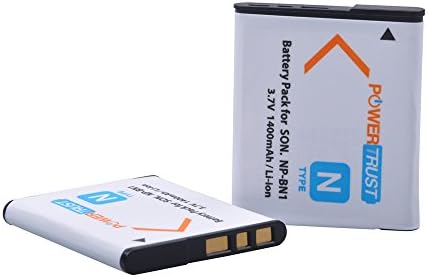 PowerTrust 2Pack NP-BN1 NPBN1 Battery + LED USB Charger for Sony Cyber-shot DSC-W800 DSC-QX10 DSC-QX30 DSC-QX100 DSC-TX10 DSC-TX20 DSC-W830 Digital Camera