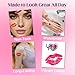 Kiss Tattoos Temporary, Lip Tattoo Stickers with 6 Sheets, 78 Mixed Style Designs for Valentine’s Day, Party Decorations and Gifts