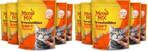 Meow Mix Irresistibles Soft Cat Treats,White Meat Chicken,3 Ounce,(Pack of 10)