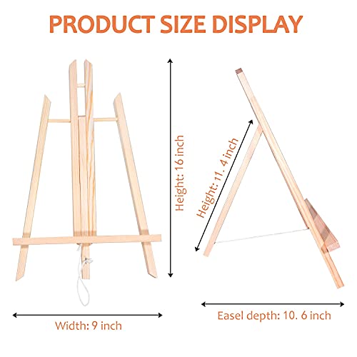 Easel Tabletop Painting Easel 6 Pcs 16"Easels Stand Wooden Easel For Painting Canvases Art Easel For Display /Painting Party/Kids/Adults/Wedding/Classroom/ Art Projects #TOP2