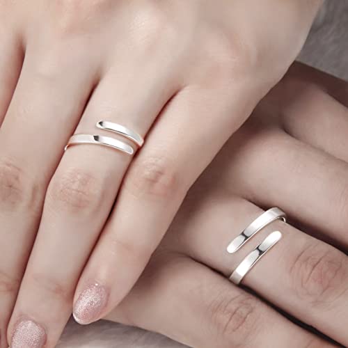 Yesteel 925 Sterling Silver Rings For Teen Girls Adjustable Hug Rings Romantic I Love You Gifts For Her Wife Girlfriend Women Valentines Day Gifts #TOP5