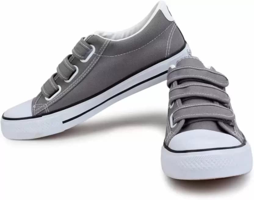Image of Men Canvas Running Walking Casual Hook and Loop Tape Sneakers Shoes