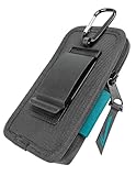 Makita E-15556 Smartphone Gürteltasche, passend für die gängigsten Smartphones, inklusive Karabiner und Kunststoffclip, Platz für Visiten- oder Bankkarten, Polyester, 100 x 40 x 185 mm (LxBxH)