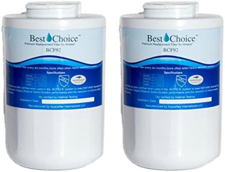 Amana 12527304 Compatible By Best Choice Water Filters Certified Refrigerator Replacement Cartridge WF401P Clean N Clear Kenmore 46 9014 469014 WF40 (2-Pack)