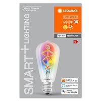LEDVANCE Smarte LED-Lampe mit Wifi Technologie, E27, RGB, Edisonform, Farbiges Filament als Stimmungslicht, Ersatz für herkömmliche 60W-Glühbirnen, steuerbar mit Alexa, Google & App, 4er-Pack – Ansicht 5
