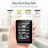 Nimomo CO2 Messgerät, 5 in 1 Luftqualitätsmessgerät Innenbereich co2 Melder Formaldehyd Messgerät Thermometer Hygrometer mit Alarm, Luftqualitätsmonitor TVOC/HCHO/CO2 Monitor Für Zuhause, Büro,Auto