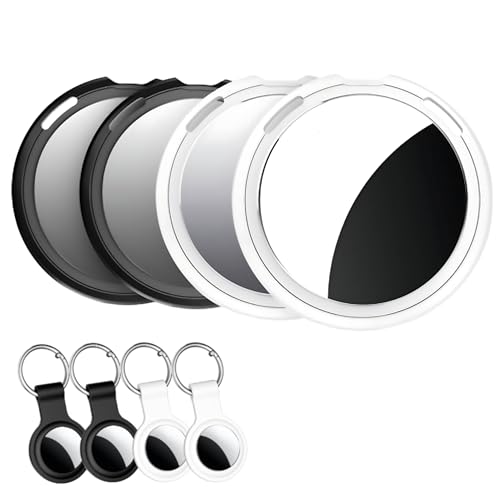 Air Tracker Tags 4 Pack [Apple MFi Certified] Pair with Apple Find My(iOS Only) Smart Bluetooth Tracking Tags Key Finder Item Locator Waterproof Worldwide Tracker for Pets Wallet Backpack Dogs Luggage