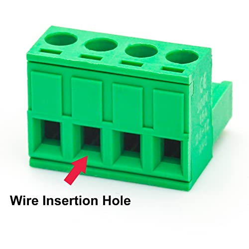 Keszoox 5 Pack 5.08Mm Pitch Phoenix Type Connector 4 Pin Pcb Screw Terminal Block #TOP3