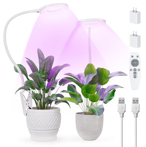 Lampe Horticole LED 10W Spectre Complet avec Pince et Minuterie pour Plante