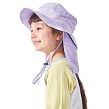 [ever closet] キッズ アウトドア ハット 52サイズ パープルリボン 女の子 男の子 帽子 UVカット 撥水 速乾 日焼け対策 保育園 幼稚園 小学生 子供服 キッズ服 エバークローゼット