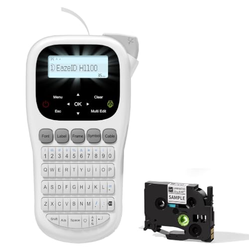 EazeID h1100 Label Maker Machine with-Tape, Label Maker Waterproof-Labels