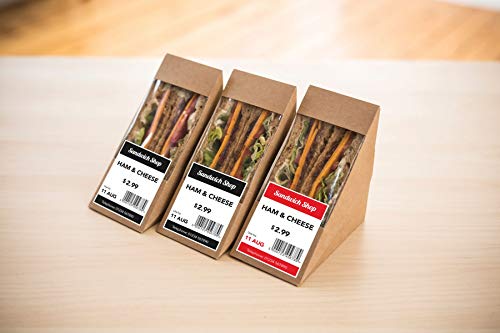 Brother Etiquetas de substituição de comprimento contínuo DK-2251, etiqueta preta/vermelha em fita d