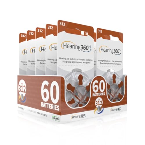 Batterie 312 ZAS Per Apparecchi Acustici, Confezione Da 60 Pile Marrone - Foto 4