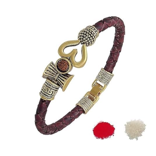 Xnim Mens Om Rudraksh Rakhi For Brother Bracelet Rakshabandhan for Brother With Roli Chawal (Pack of 1) (B0DB2BSRCZ) Amazon Price History, Amazon Price Tracker