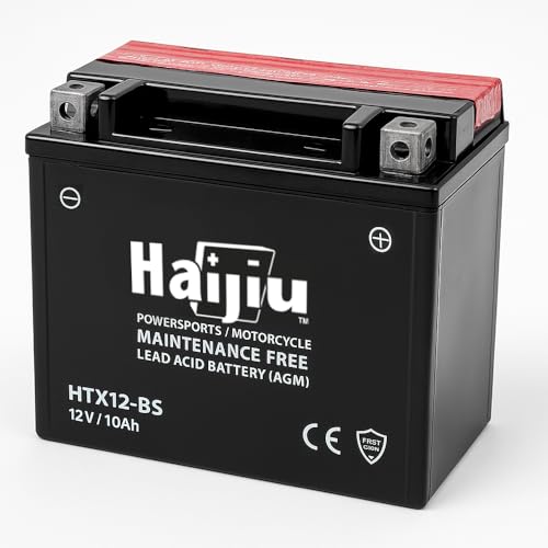 Batería de moto Haijiu HTX12-BS con 180 CCA y sistema antivibración