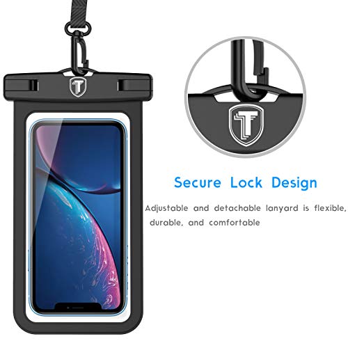 Tekcoo 11050005P2 Waterproof Phone Case 2-Pack Ipx8 Black Pouch Dry Bag For Samsung Galaxy S24 Ultra Plus Note 20 S23 S22 S21 Fe A14 A03S A15 A23 Iphone 15 14 13 12 Pro Max Xr Se Moto G Stylus Power Edge 5G Uw thumb #4