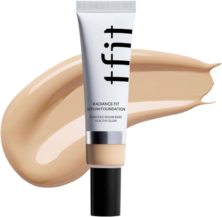 Radiance Fit Serum Foundation - Flawless Coverage, Dewy finish, Long-lasting, Lightweight, Korean Makeup,1.05 Oz. (N01 Linen, 1.05 Oz.)