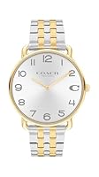 Coach Men's Elliot Two-Tone Steel Quartz Basic Watch, 14602668, Silver White, 41 mm