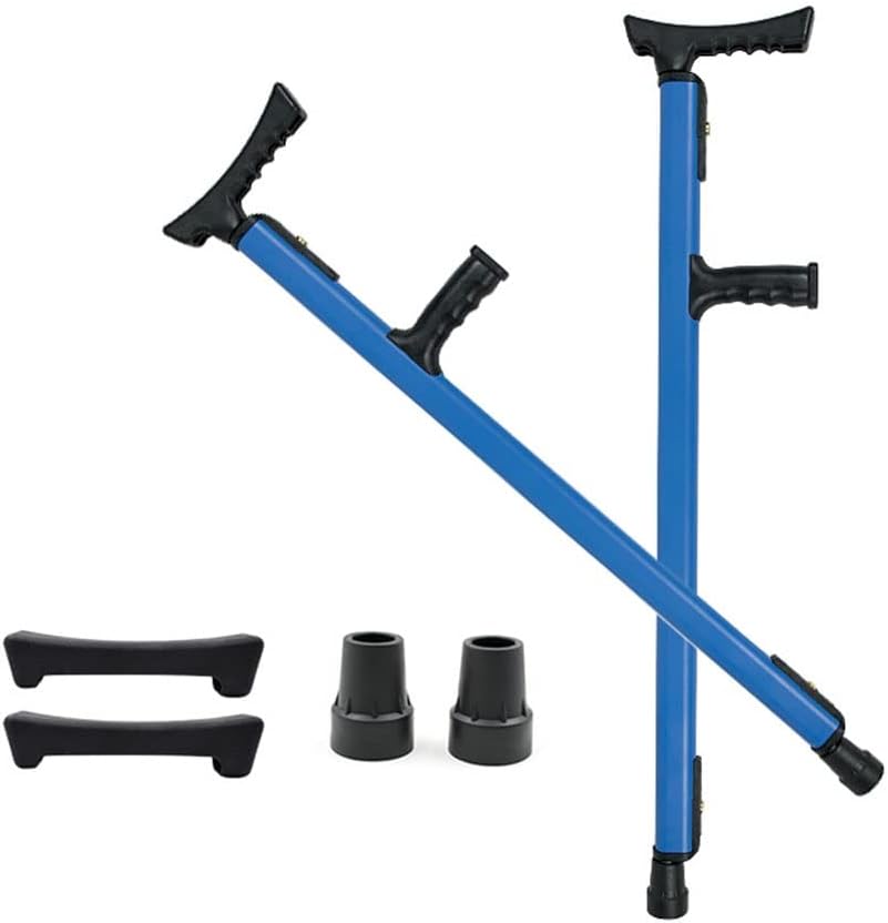 Underarm Crutches, Crutches for Adults, Medical Crutches with Comfy Handle, Retractable Lightweight Walking Stick