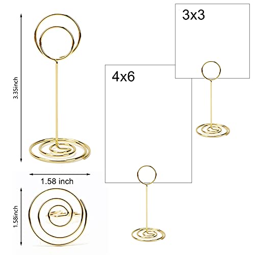Tentop 20Pcs Place Card Holders Table Number Stand Table Name Cardholder, Photo Holder Sign Stands Display Wedding Decoration Centerpieces For Table, Menu Memo Clipsgold, Hmtch20Gl #TOP1