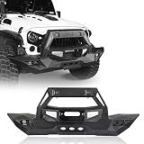 u-Box Wrangler Front Bumper Full Width Fits for Jeep 2007-2018 JK & Unlimited - Texture Steel JK Bum