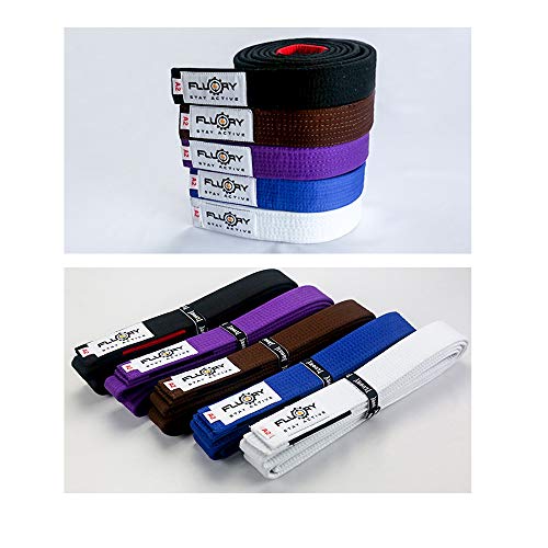 Fluory Premium Cotton Brazilian Jiu Jitsu Bjj Belt (A0, White) #TOP4