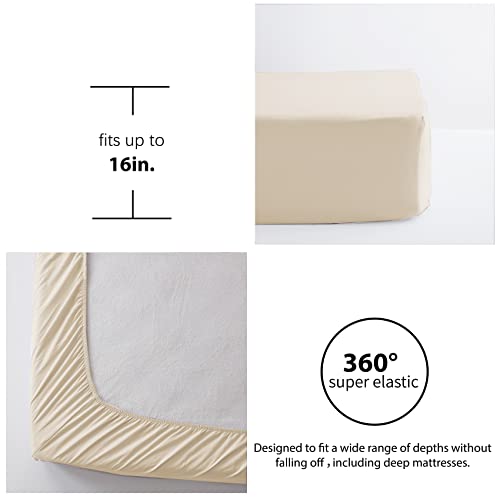 Anluoer Queen Comforter Set, Beige Tufted Bed In A Bag 7 Pieces With Comforters And Sheets, All Season Bedding Sets With 1 Comforter, 2 Pillowshams, 2 Pillowcases, 1 Flat Sheet, 1 Fitted Sheet #TOP6